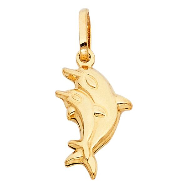 14K Dolphin Pendant