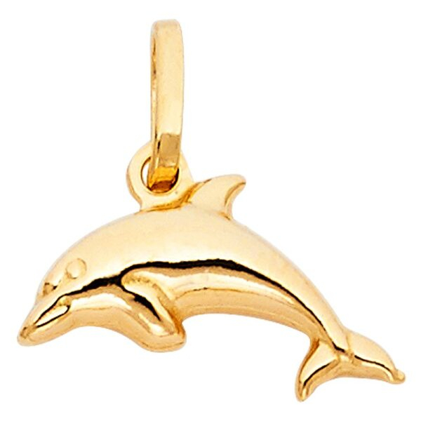 14KY Dolphin Pendant