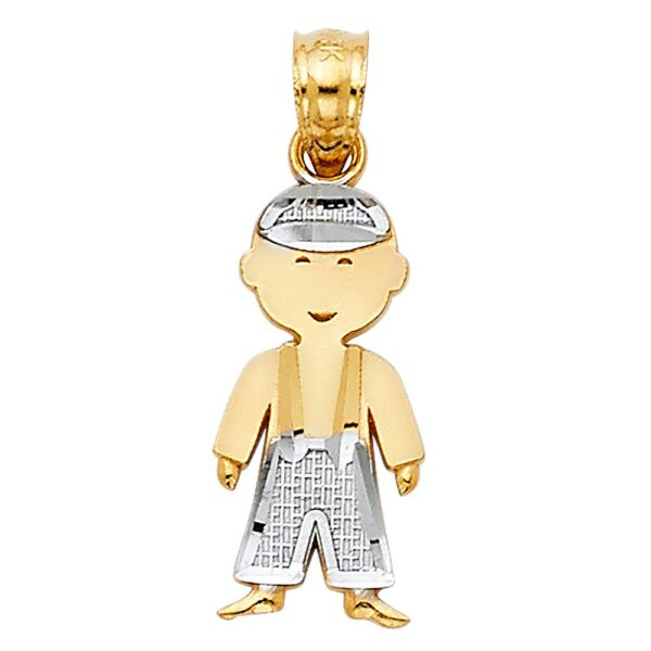 14K 2T Boy Pendant