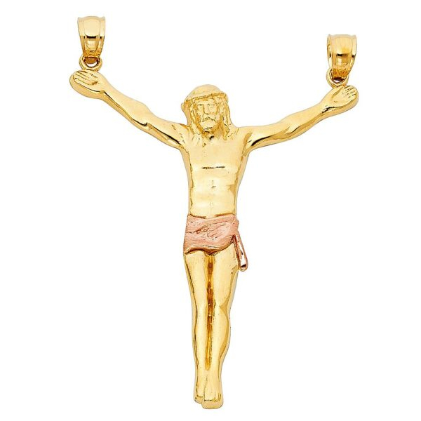 14K 2T Jesus Body Crucifix Cross Religious Pendant