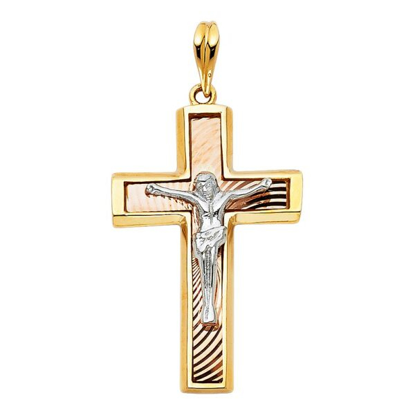 14K 3C Religious Crucifix Pendant