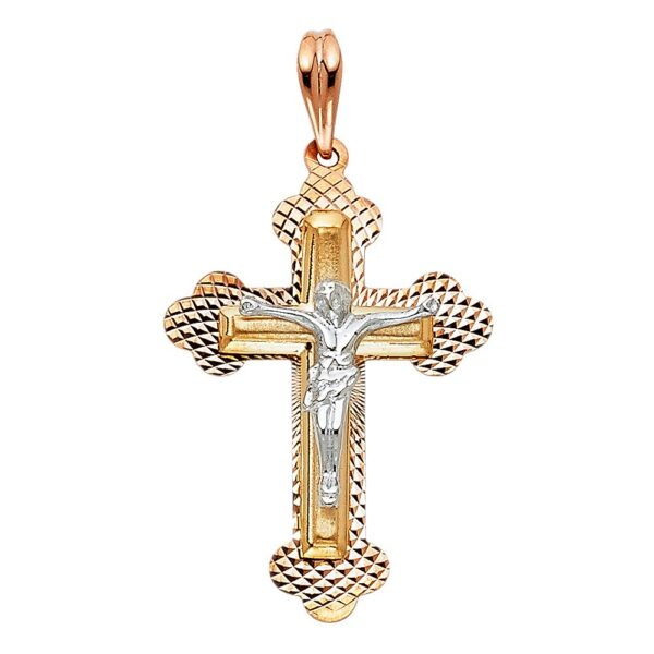 14K 3C Religious Crucifix Pendant