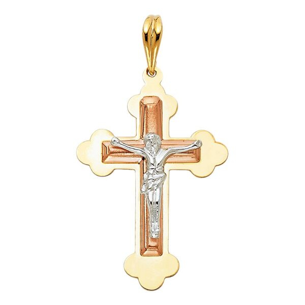 14K 3C Religious Crucifix Pendant