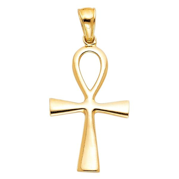 14K Ankh Religious Cross Pendant