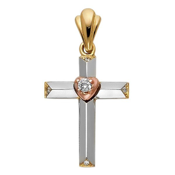 14K 3C Religious Cross Pendant