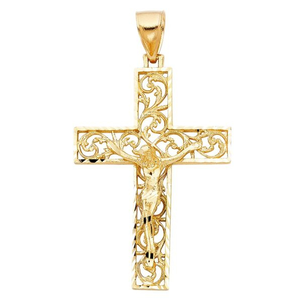 14K Religious Crucifix Pendant