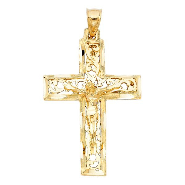 14K Religious Crucifix Pendant