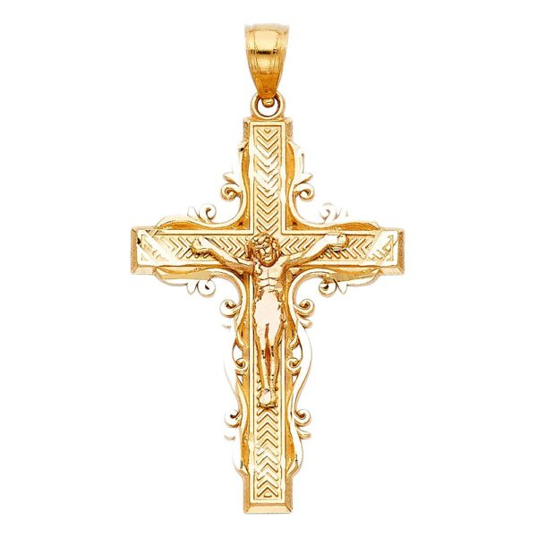 14K Religious Crucifix Pendant