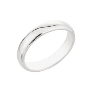 White Gold Classic Wedding Band 4mm