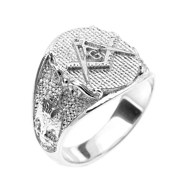 Sterling Silver Masonic Men's Ring Scottish Rite