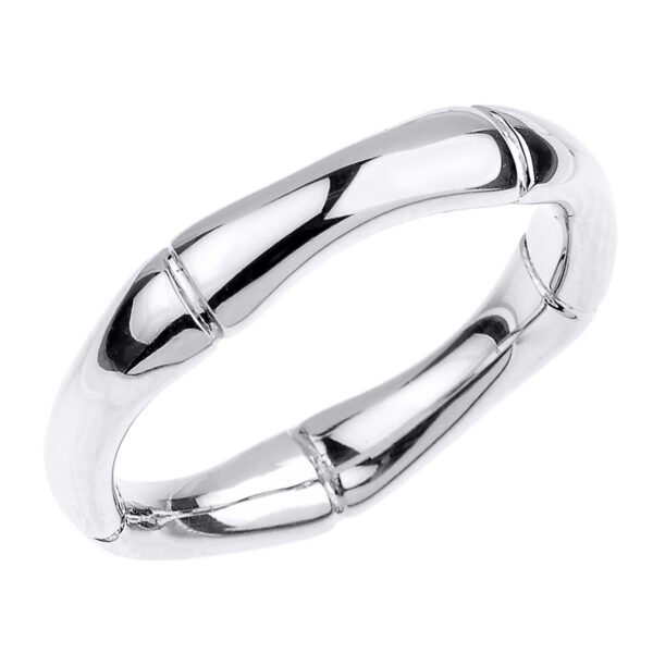 Sterling Silver 4 Mm Bamboo Band