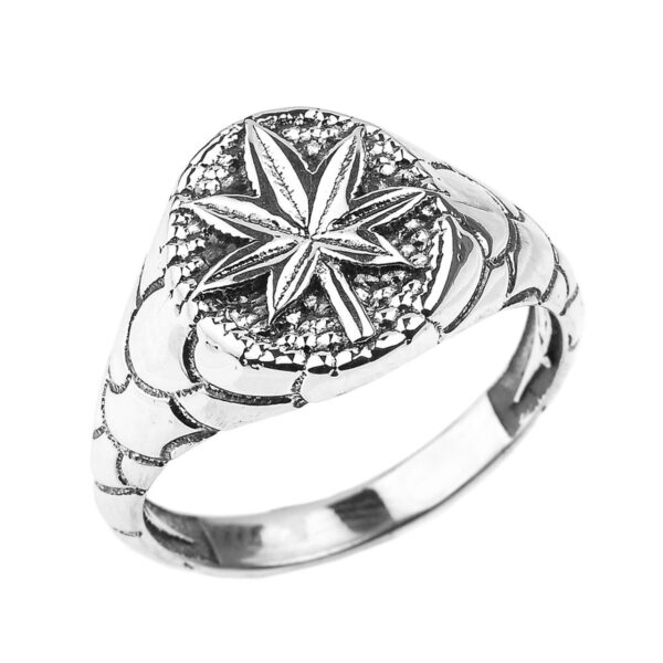 Sterling Silver Cannabis Marijuana Leaf Unisex Ring