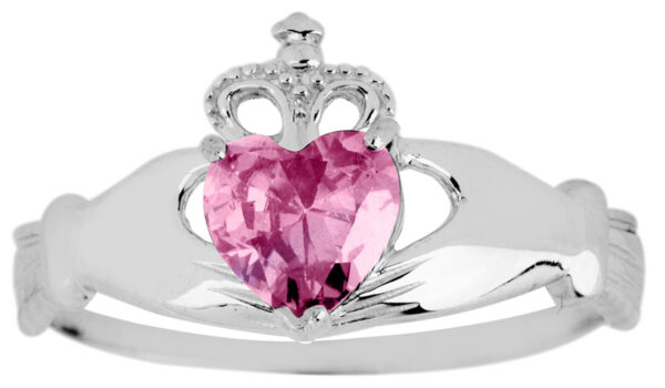 Silver Birthstone Claddagh Ring Alexandrite