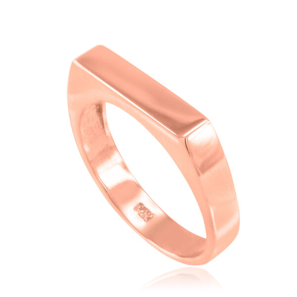 Rose Gold Stackable Unisex Signet Ring