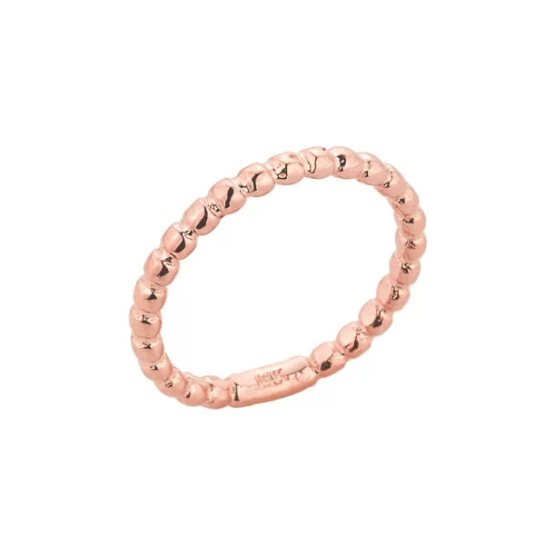 Rose Gold Ball Chain Bead Ring