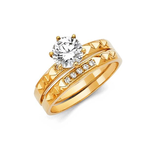 14KY CZ Engagement Ring Only