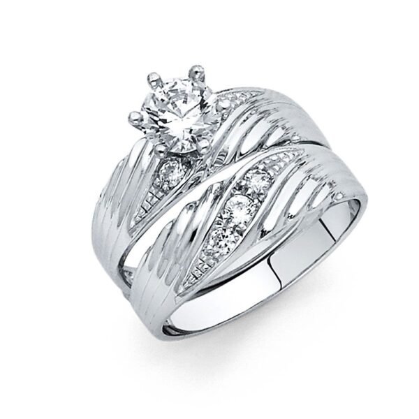 14Kw Cz Ladies Wedding Band Only