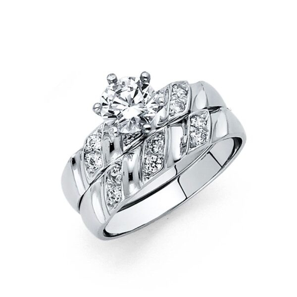 14KW CZ Engagement Ring Only