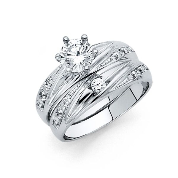 14KW CZ Engagement Ring Only