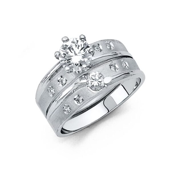 14Kw Cz Ladies Wedding Band Only