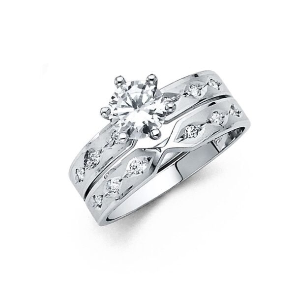 14Kw Cz Ladies Wedding Band Only