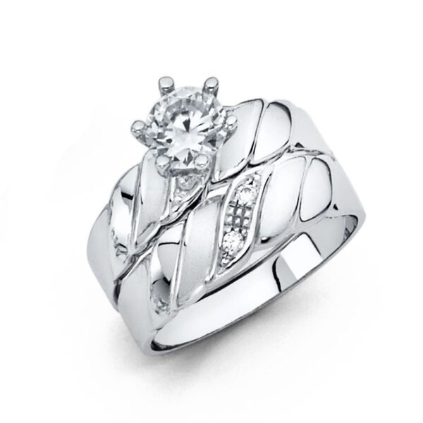 14Kw Cz Ladies Wedding Band Only