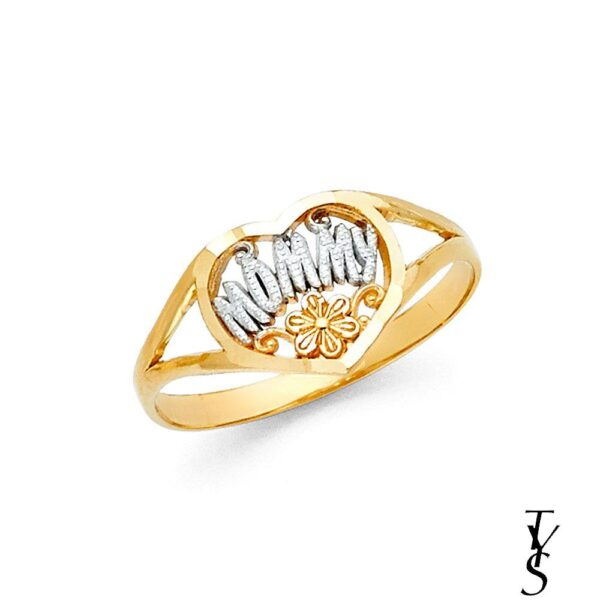 14K 2T Mothers Ring