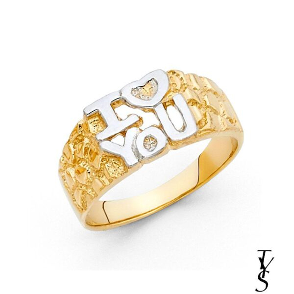 14K 2T I Love You Ring