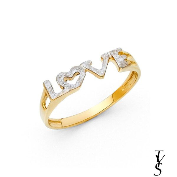 14K 2T Love Ring