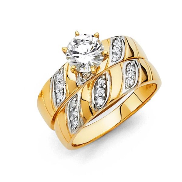 14Ky Cz Ladies Wedding Band Only