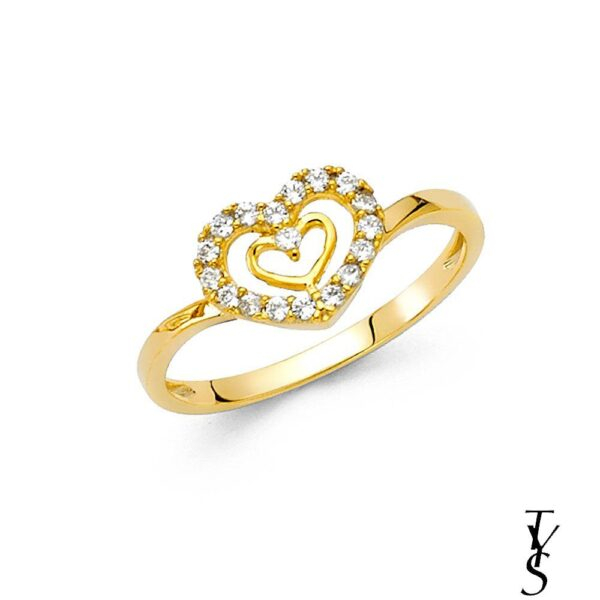 14KY CZ Fancy Ring