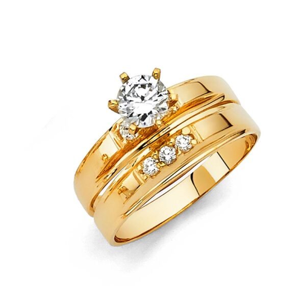 14Ky Cz Ladies Wedding Band Only
