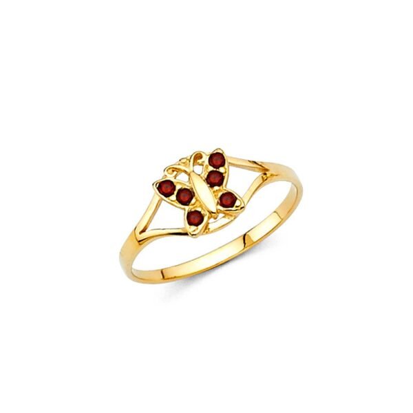 14KY CZ JAN Birth Stone Babies Ring