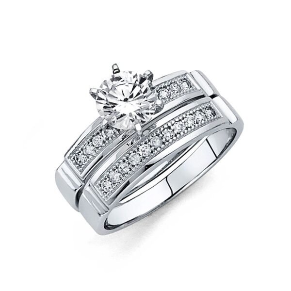 14Kw Cz Ladies Wedding Band Only
