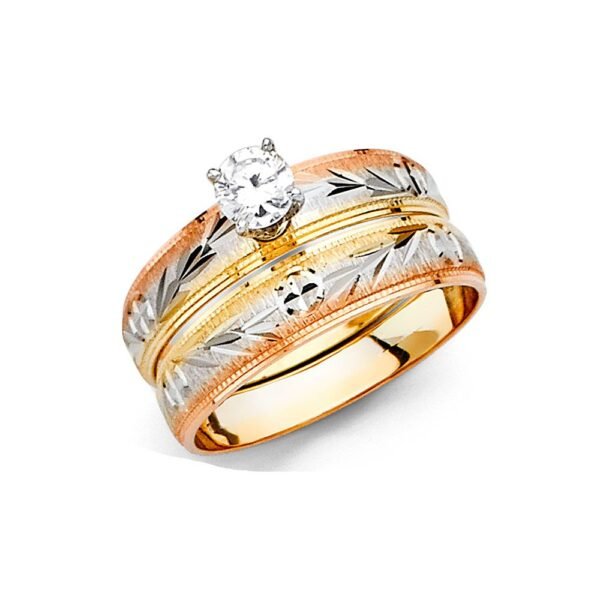 14K 3C Ladies Wedding Band Only