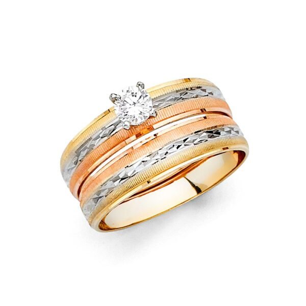 14K 3C Ladies Wedding Band Only