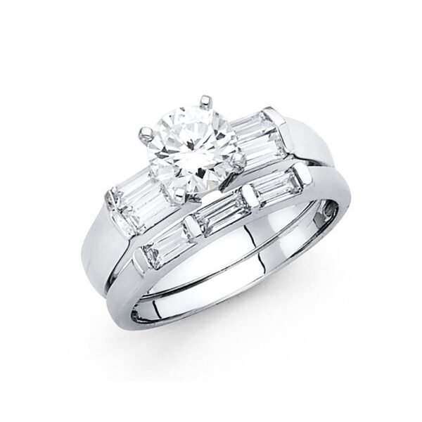 14Kw Cz Ladies Wedding Band Only