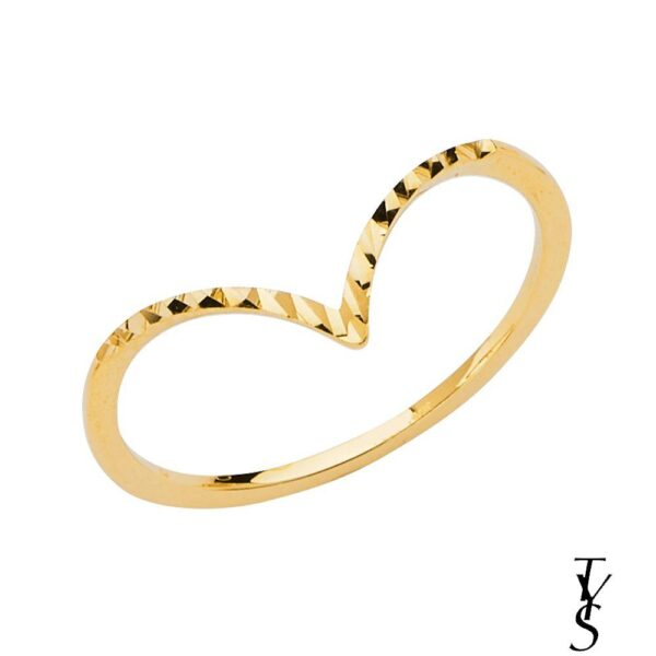 14K V-Shape Ladies DC Band