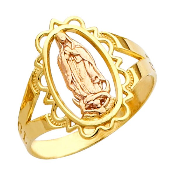 Two-Tone Our Lady Of Guadalupe Open Work Ring