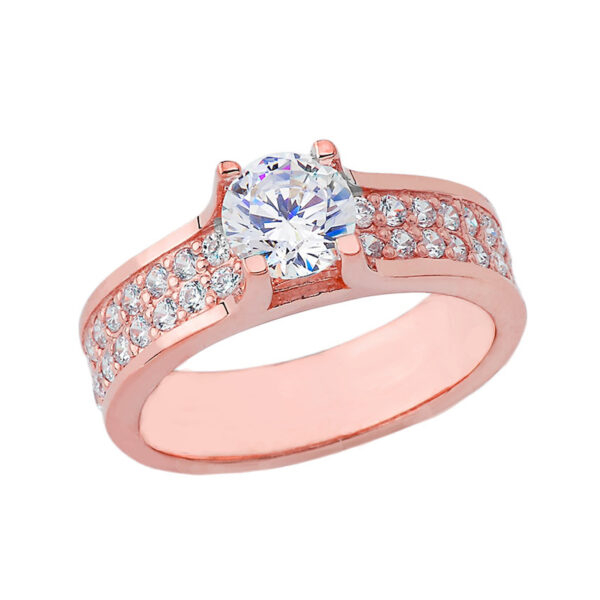 Bold-Chic Engagement Ring In Rose Gold