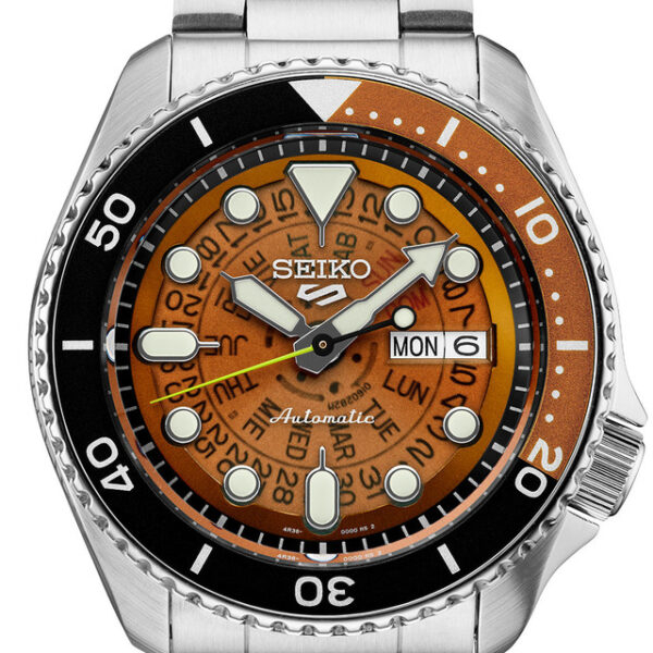 Seiko 5 SRPJ47 - Sports Watch with Brown See-Thru Dial - Image 3