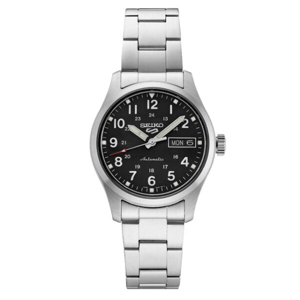 Seiko 5 SRPJ81 - Sports Automatic 36mm Watch with Black Dial