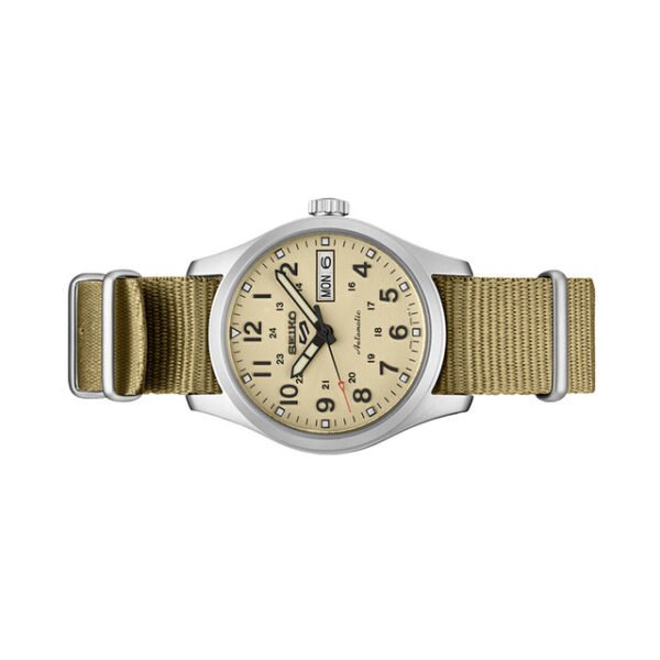Seiko 5 SRPJ83 - Sports Automatic 36mm Watch with Beige Dial - Image 2