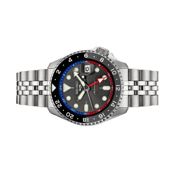 Seiko 5 SSK019 - Sports Automatic GMT Watch with Grey Dial - Image 3