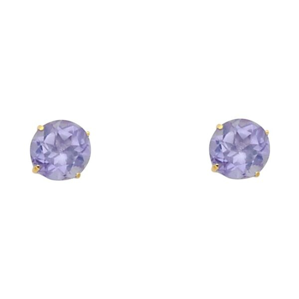 14KY RD 5mm Stud Earrings w/Screw (JUN)