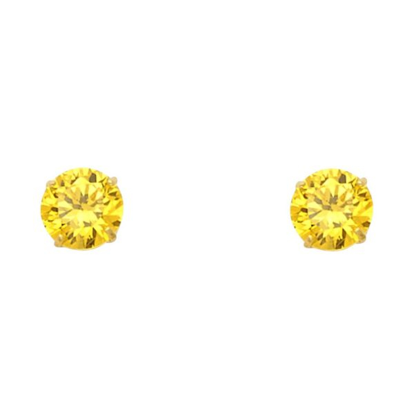 14KY RD 5mm Stud Earrings w/Screw (NOV)