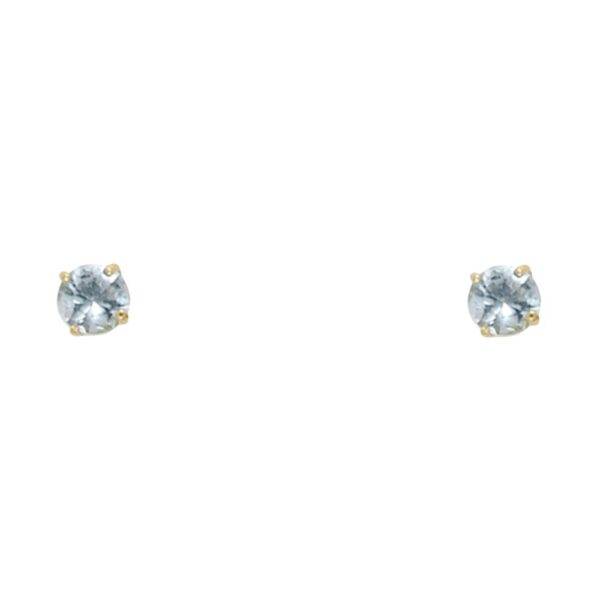 14KY RD 3mm Stud Earrings w/Screw (MAR)