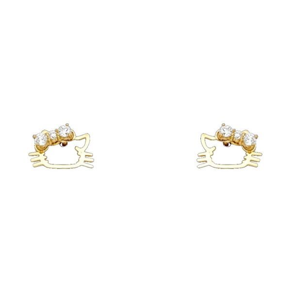 14KY Stud Earrings w/Screw