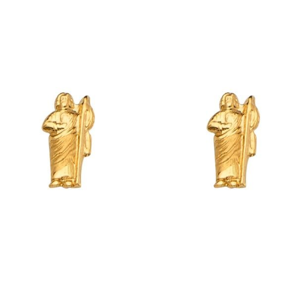 14KY San Judas Earrings w/Screw