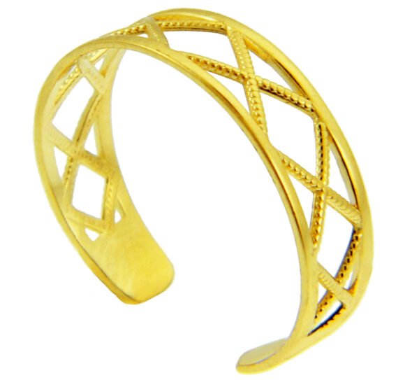 Yellow Gold X Toe Ring